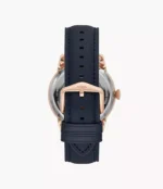Townsman Automatic Navy Leather Watch