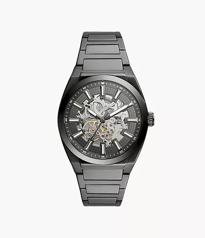 Everett Automatic Smoke Stainless Steel Watch