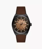 Everett Automatic Dark Brown LiteHide™ Leather Watch