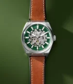 Everett Automatic Brown Leather Watch